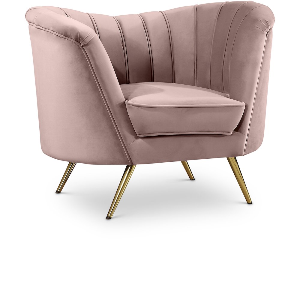 Margo Pink Velvet Chair. Picture 1
