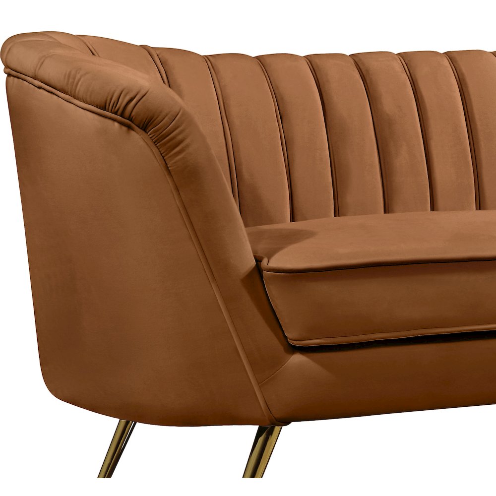 Margo Saddle Velvet Chair. Picture 2