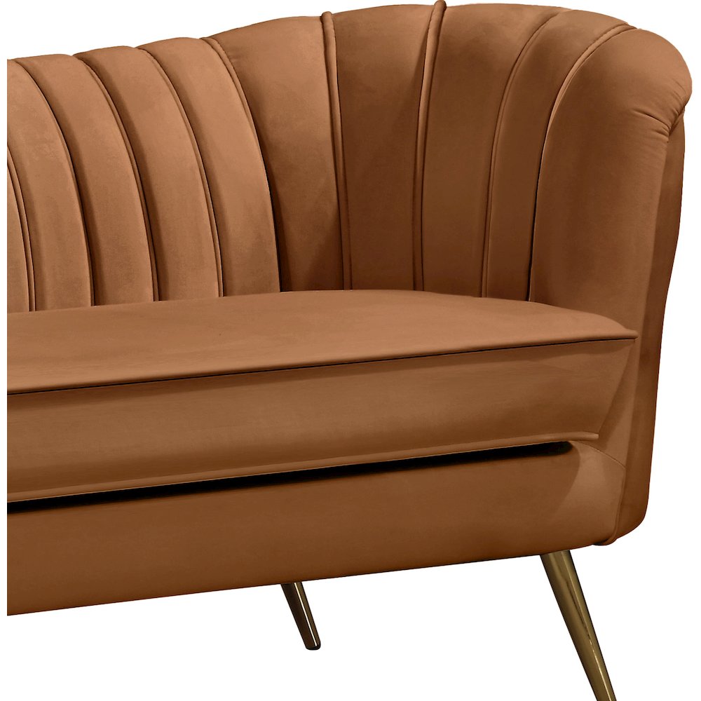 Margo Saddle Velvet Chair. Picture 3
