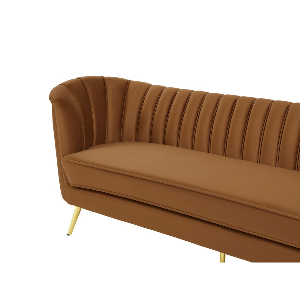 Margo Saddle Velvet Sofa. Picture 9