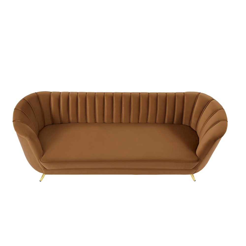 Margo Saddle Velvet Sofa. Picture 5