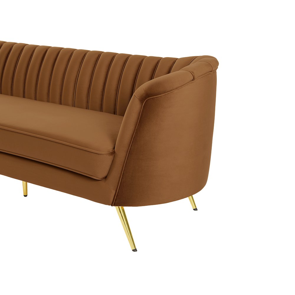 Margo Saddle Velvet Sofa. Picture 7