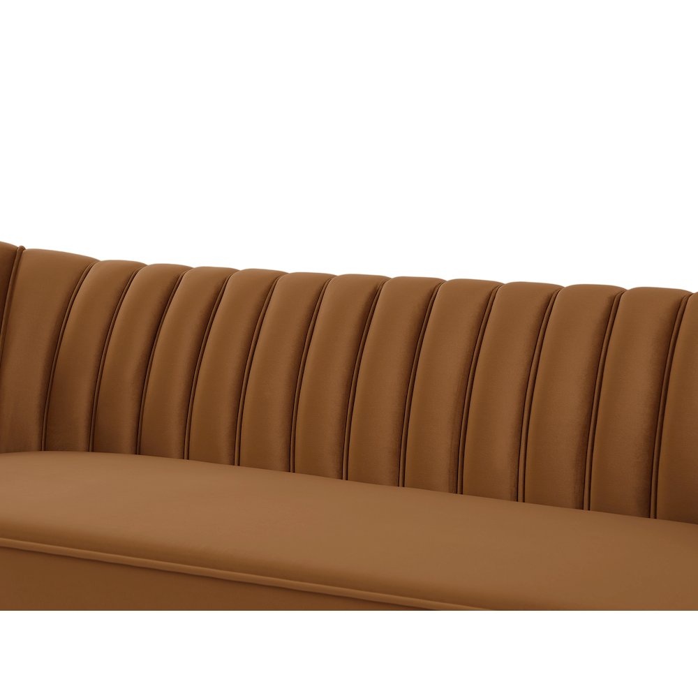 Margo Saddle Velvet Sofa. Picture 8