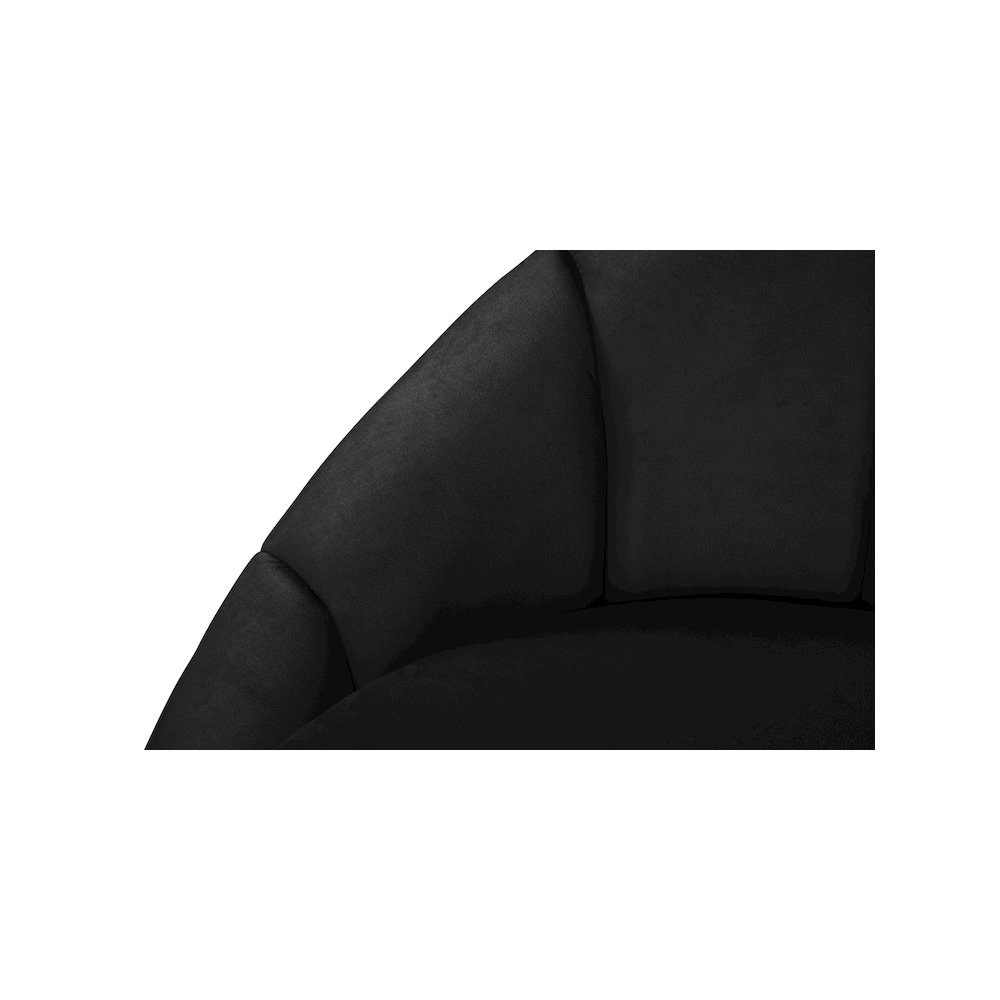 Shelly Black Velvet Chaise. Picture 5