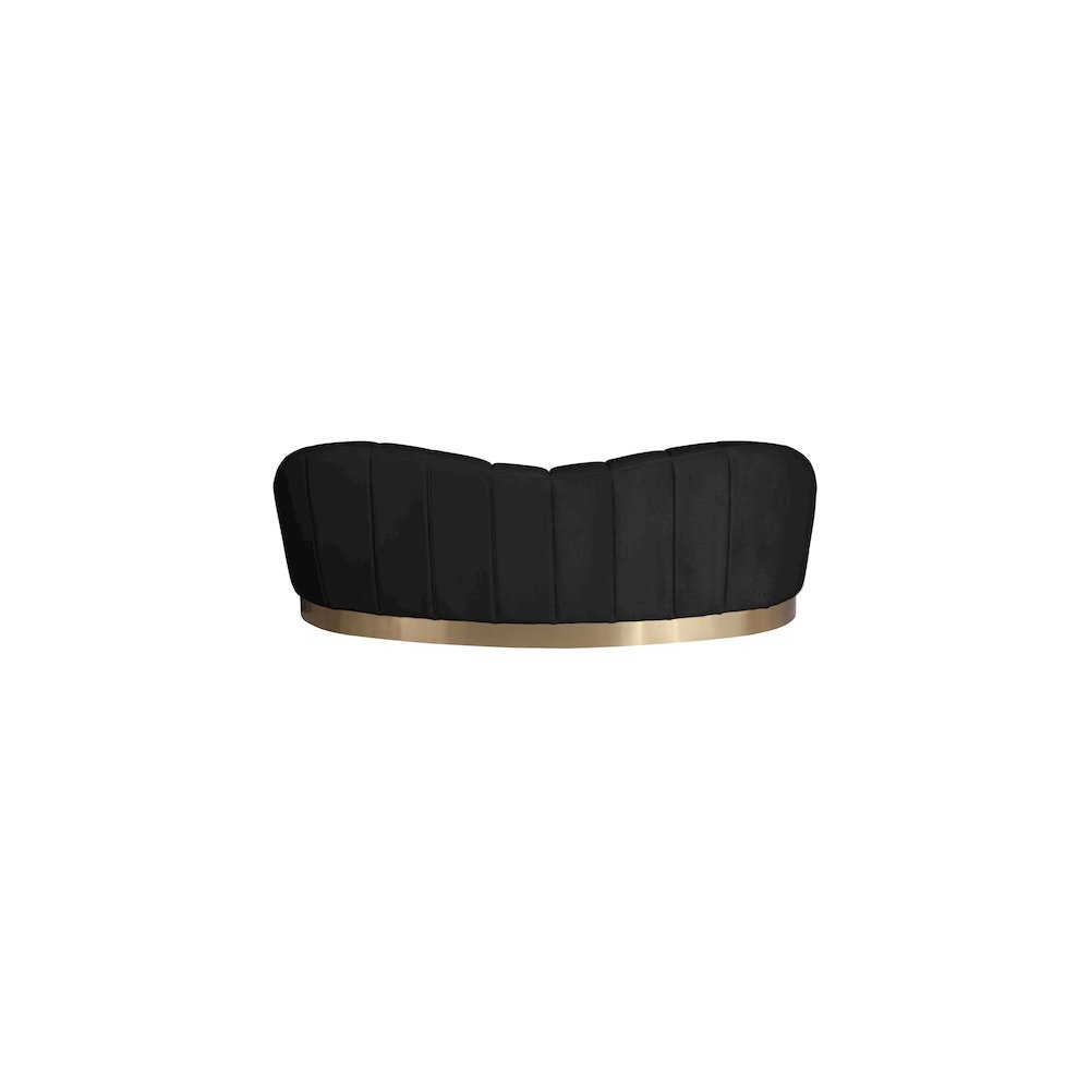 Shelly Black Velvet Sofa. Picture 2