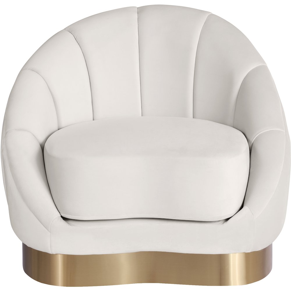 Shelly Cream Velvet Chair. Picture 4