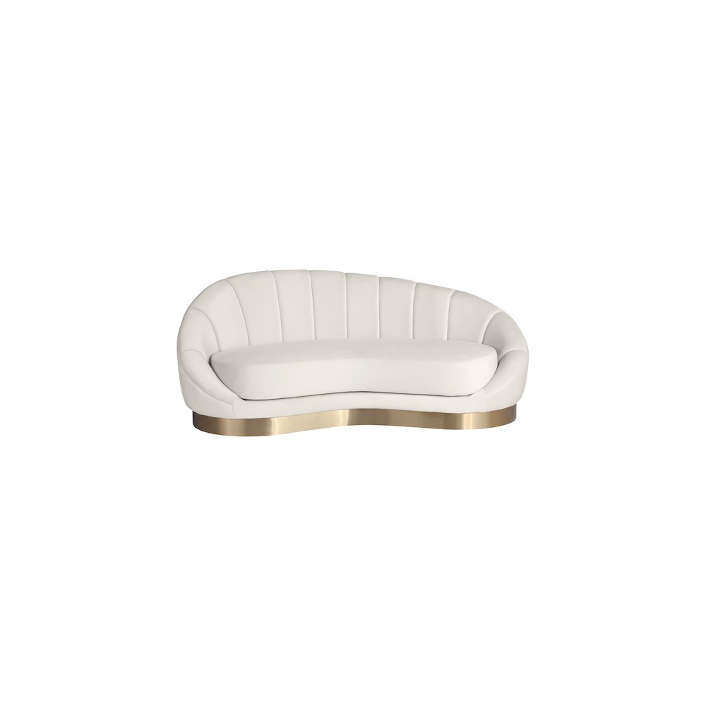Shelly Cream Velvet Chaise. Picture 4