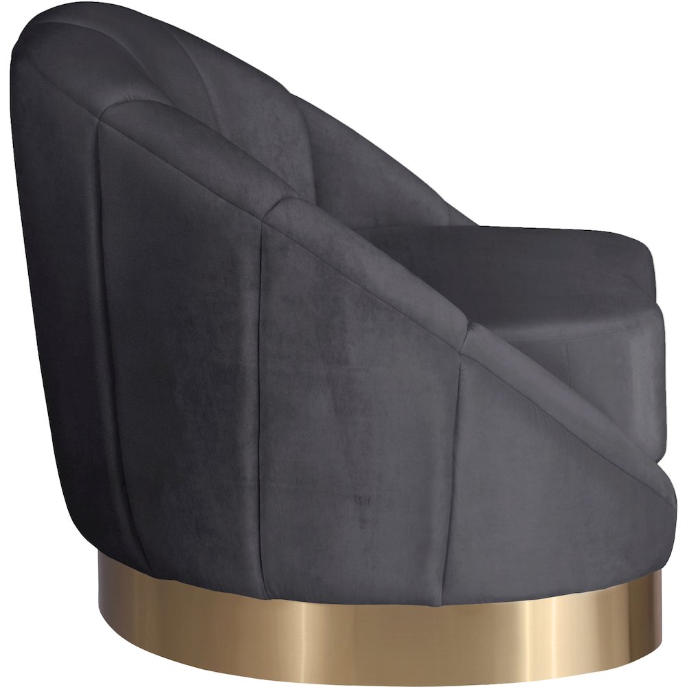 Shelly Grey Velvet Chair. Picture 3