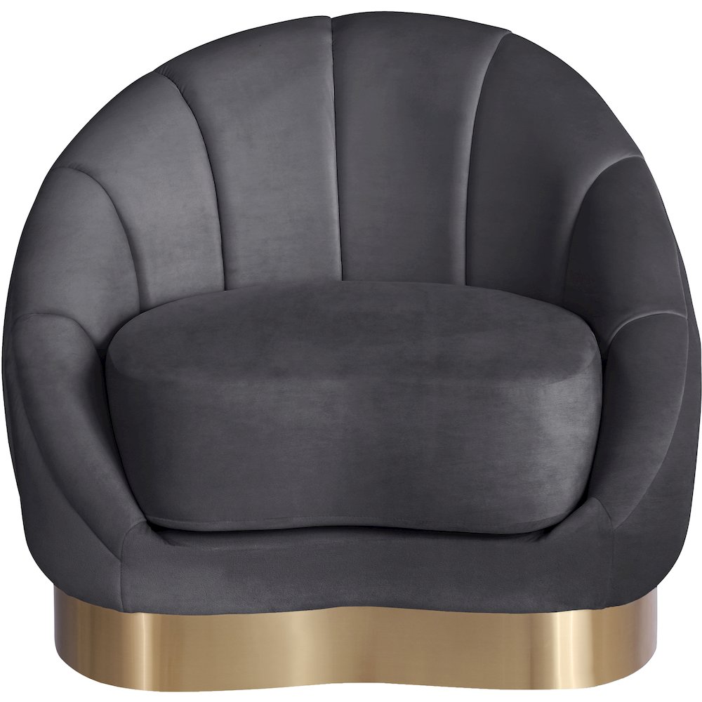 Shelly Grey Velvet Chair. Picture 4