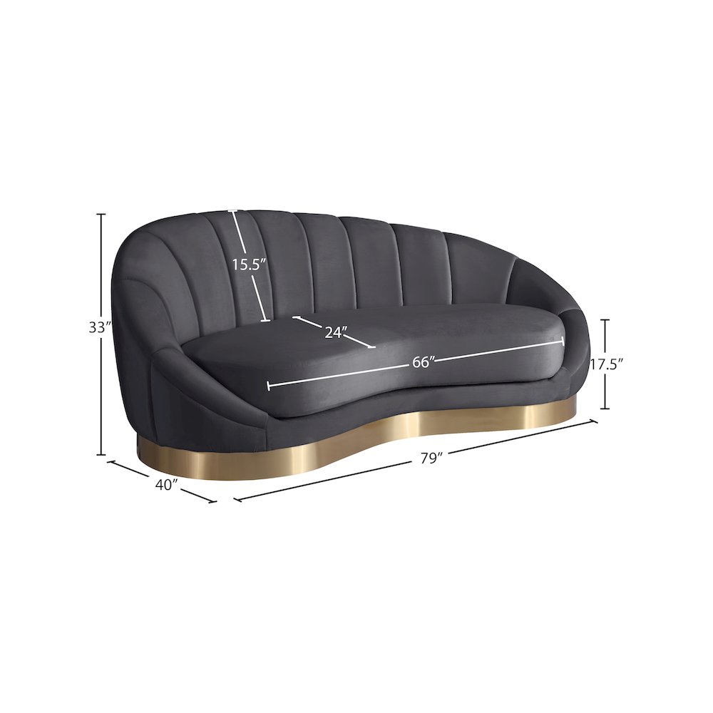 Shelly Grey Velvet Chaise. Picture 7