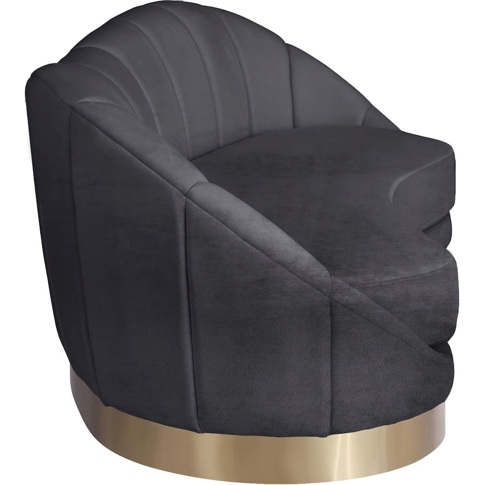 Shelly Grey Velvet Sofa. Picture 3