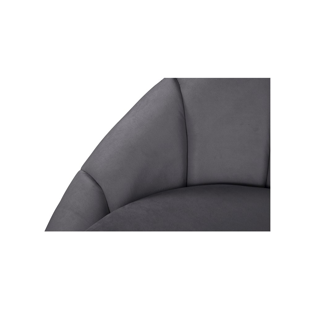 Shelly Grey Velvet Sofa. Picture 5