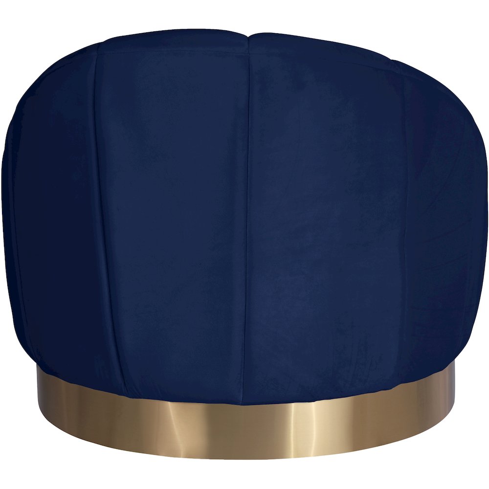 Shelly Navy Velvet Chair. Picture 2
