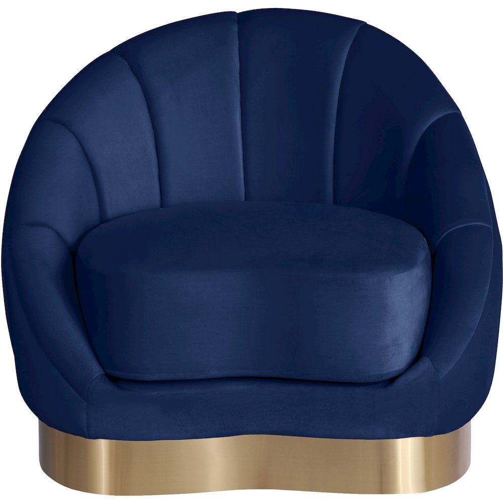 Shelly Navy Velvet Chair. Picture 4