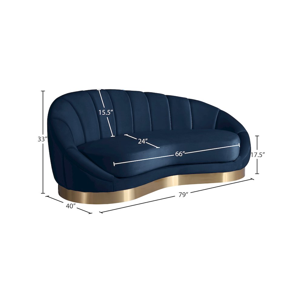 Shelly Navy Velvet Chaise. Picture 7