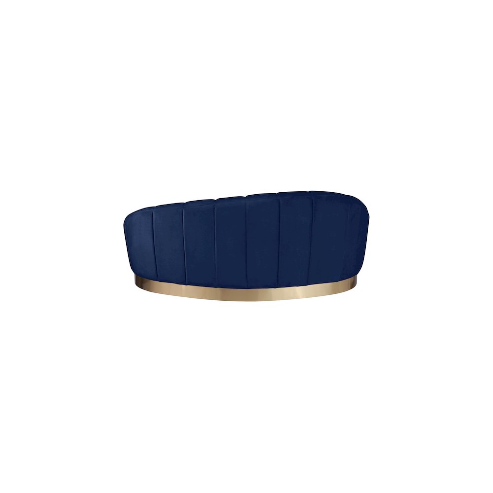Shelly Navy Velvet Chaise. Picture 2