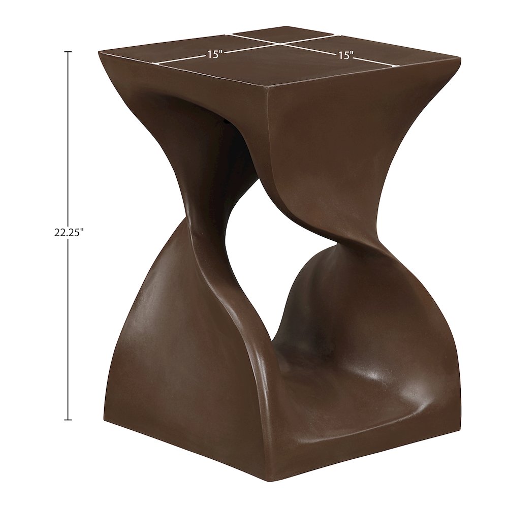Jula Brown Concrete Indoor/Outdoor End Table. Picture 6
