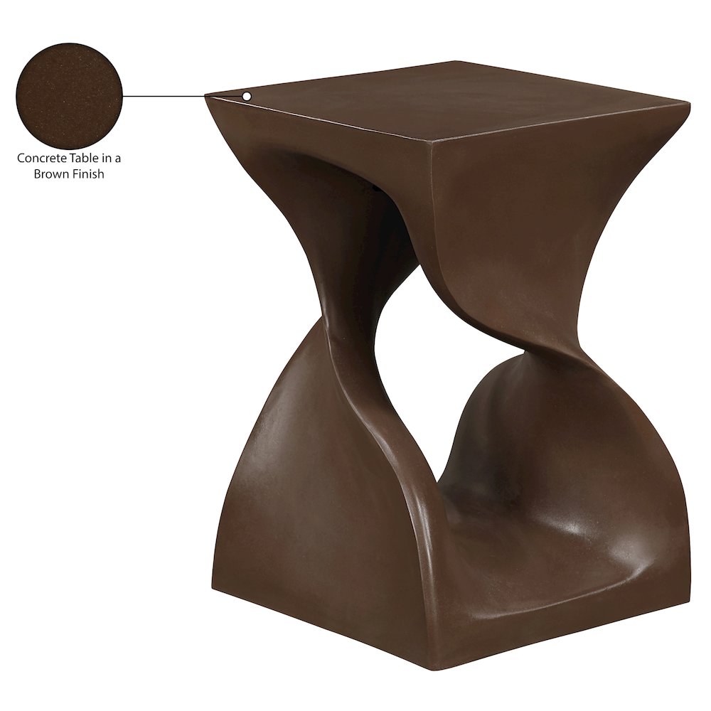 Jula Brown Concrete Indoor/Outdoor End Table. Picture 9