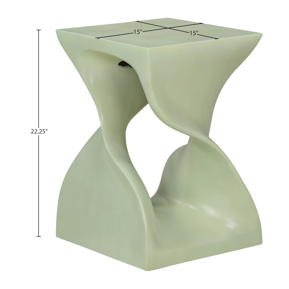 Jula Green Concrete Indoor/Outdoor End Table. Picture 6
