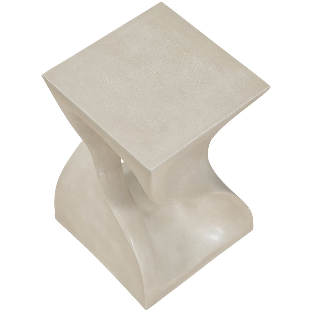 Jula Beige Concrete Indoor/Outdoor End Table. Picture 4
