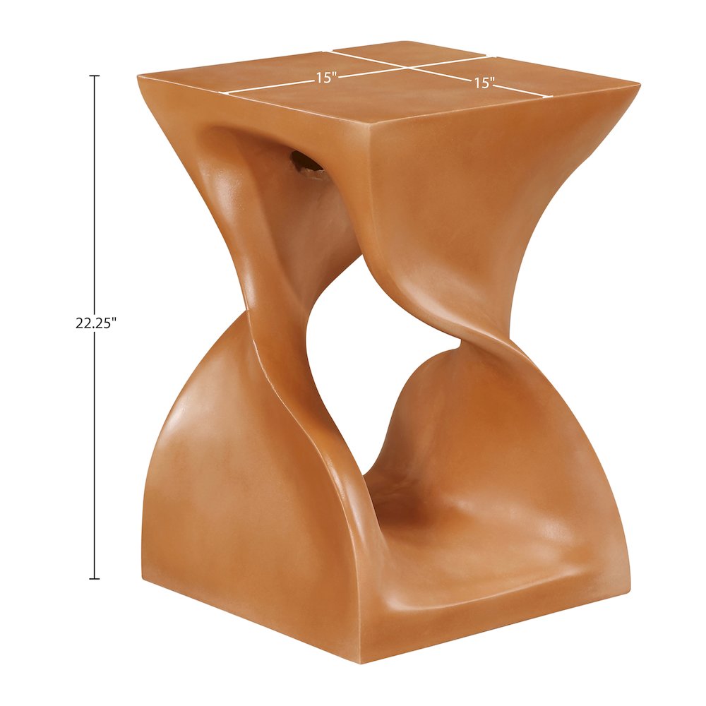Jula Terracotta Concrete Indoor/Outdoor End Table. Picture 6