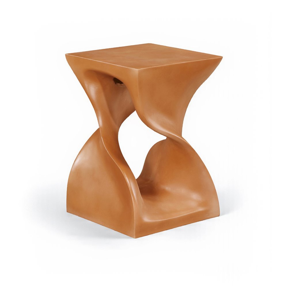 Jula Terracotta Concrete Indoor/Outdoor End Table. Picture 1