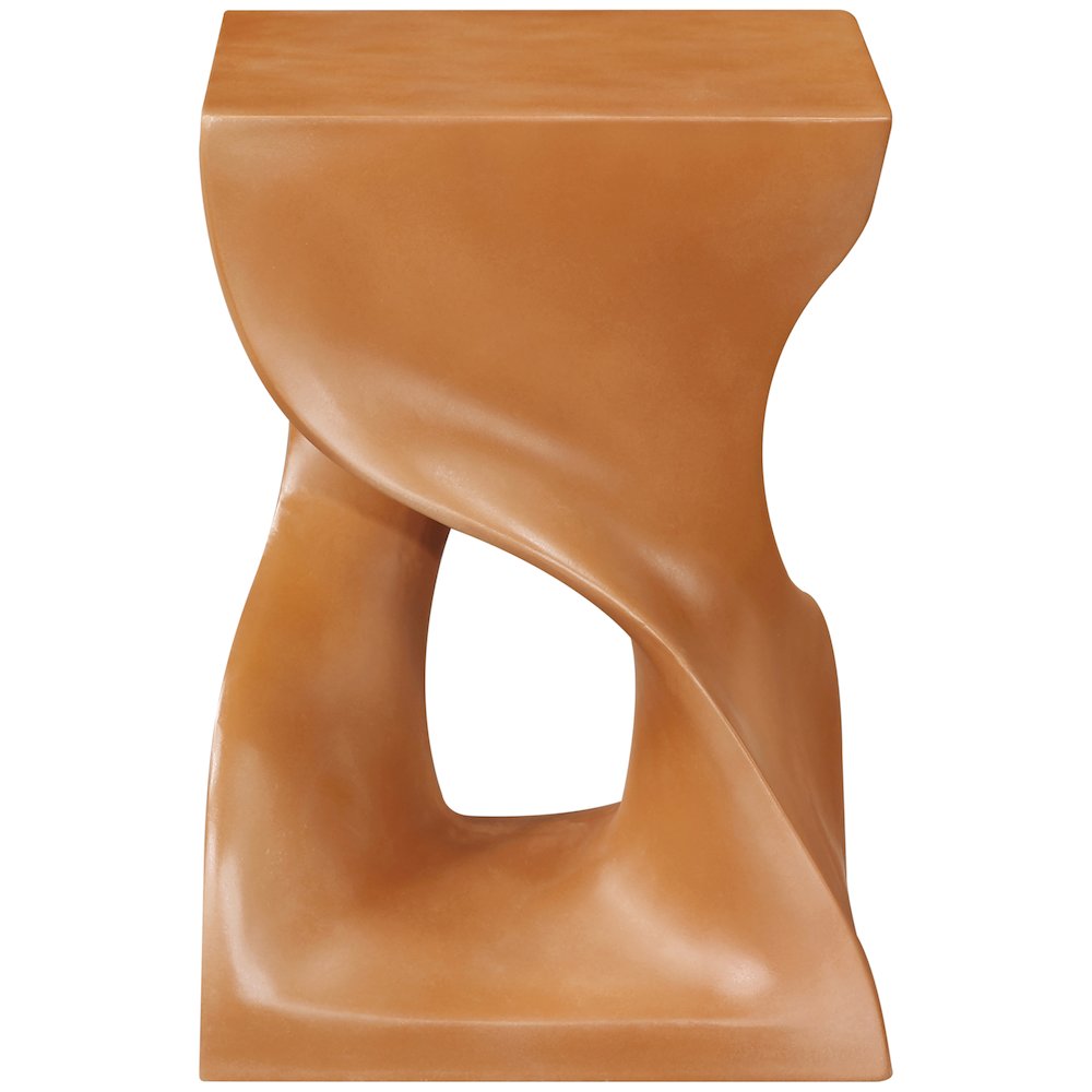 Jula Terracotta Concrete Indoor/Outdoor End Table. Picture 3