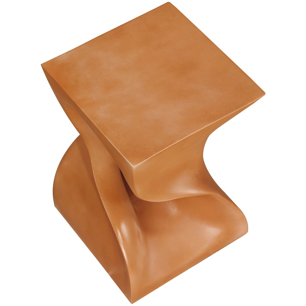 Jula Terracotta Concrete Indoor/Outdoor End Table. Picture 4