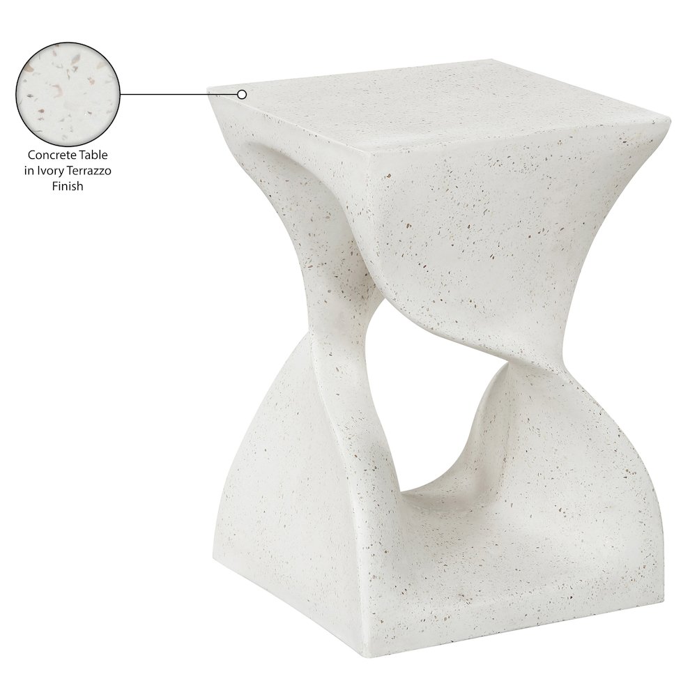 Jula Terrazzo Concrete Indoor/Outdoor End Table. Picture 9
