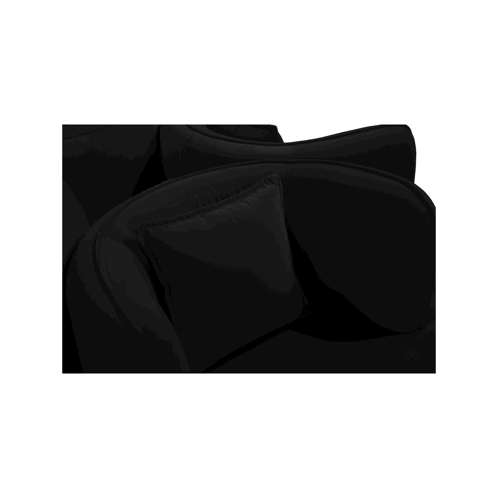 Circlet Black Velvet Round Sofa Settee. Picture 5