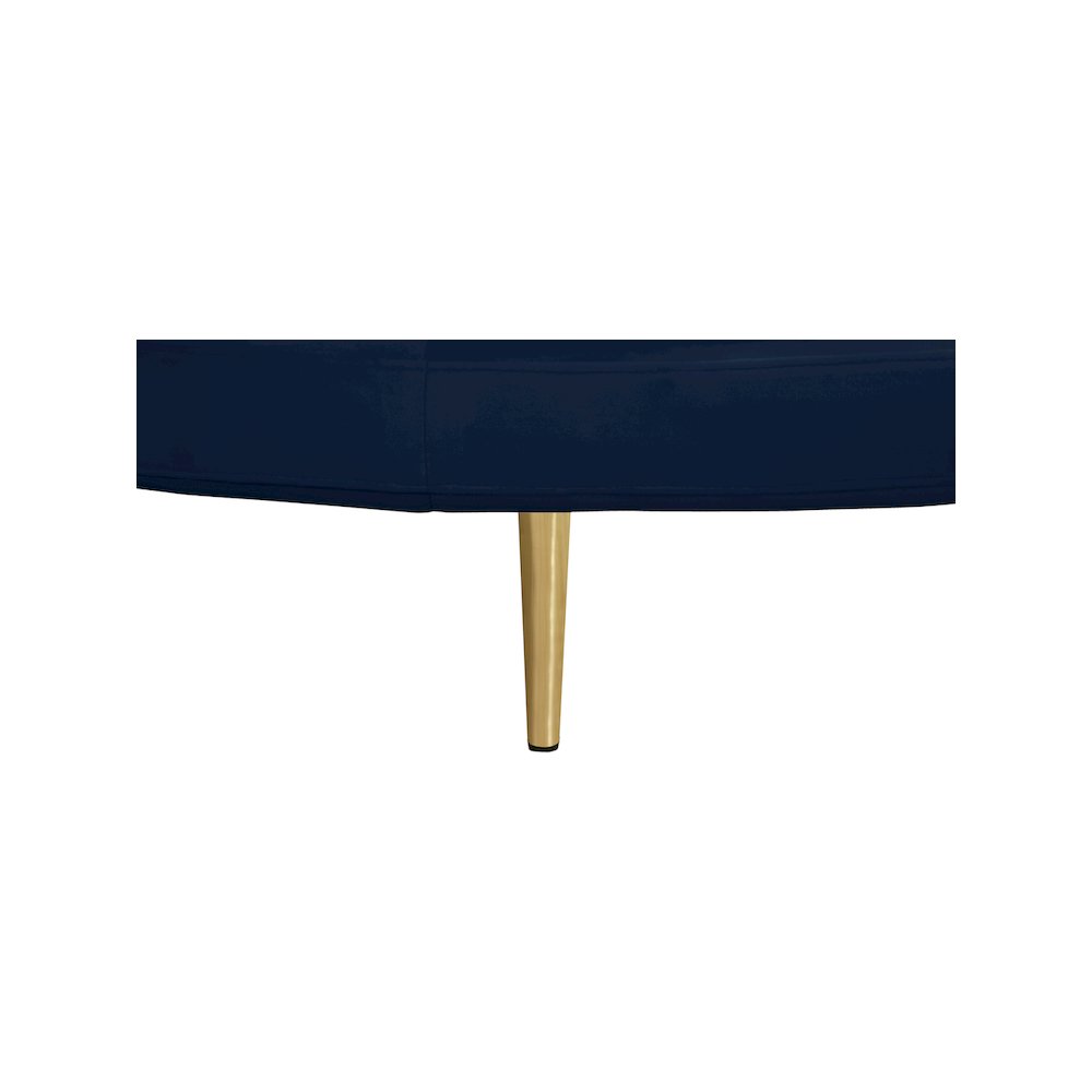 Circlet Navy Velvet Round Sofa Settee. Picture 4