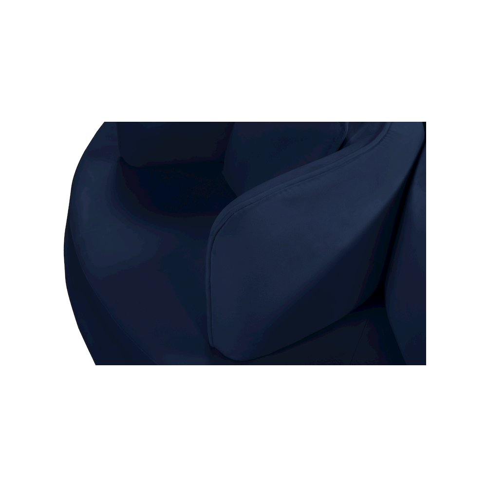 Circlet Navy Velvet Round Sofa Settee. Picture 6