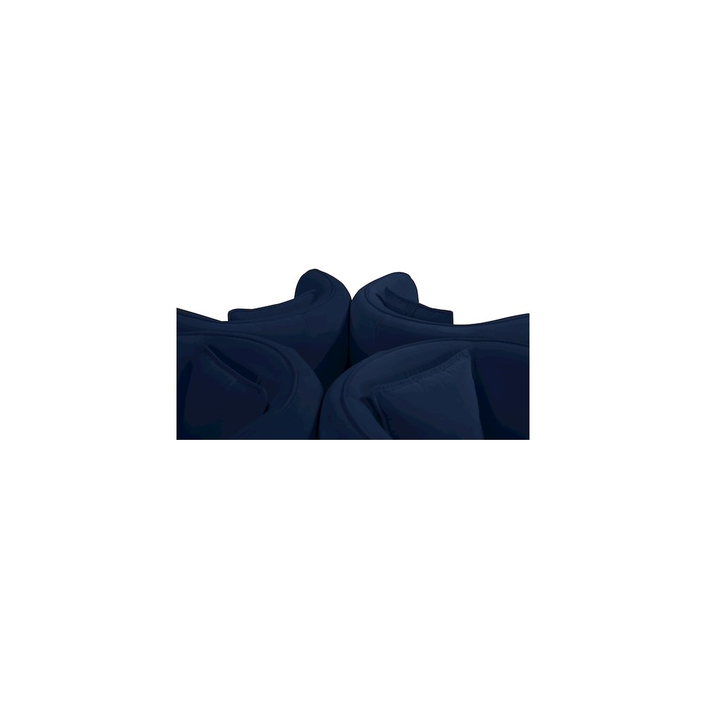 Circlet Navy Velvet Round Sofa Settee. Picture 7