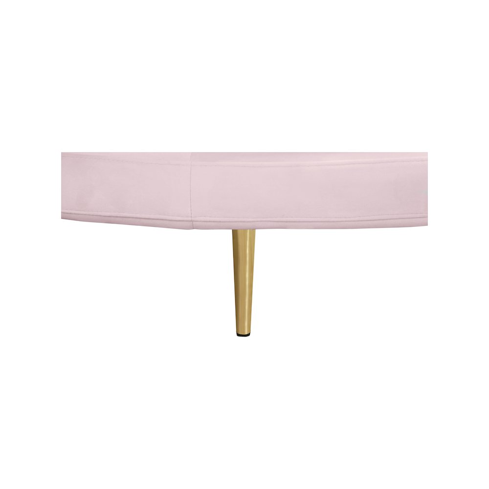 Circlet Pink Velvet Round Sofa Settee. Picture 4