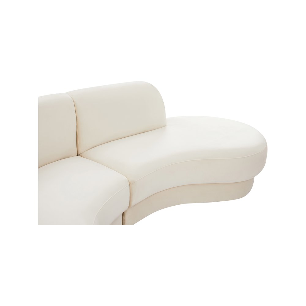 Rosa Cream Velvet 3pc. Sectional. Picture 11