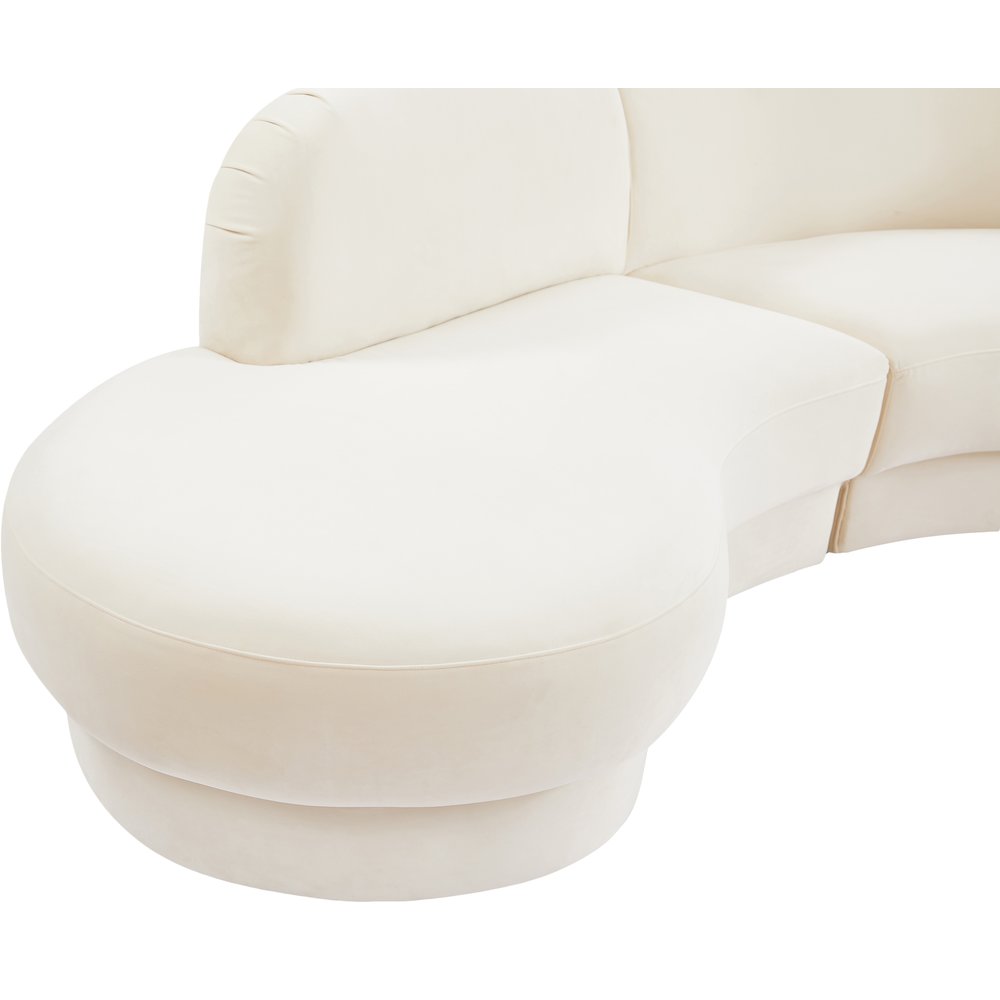 Rosa Cream Velvet 3pc. Sectional. Picture 5