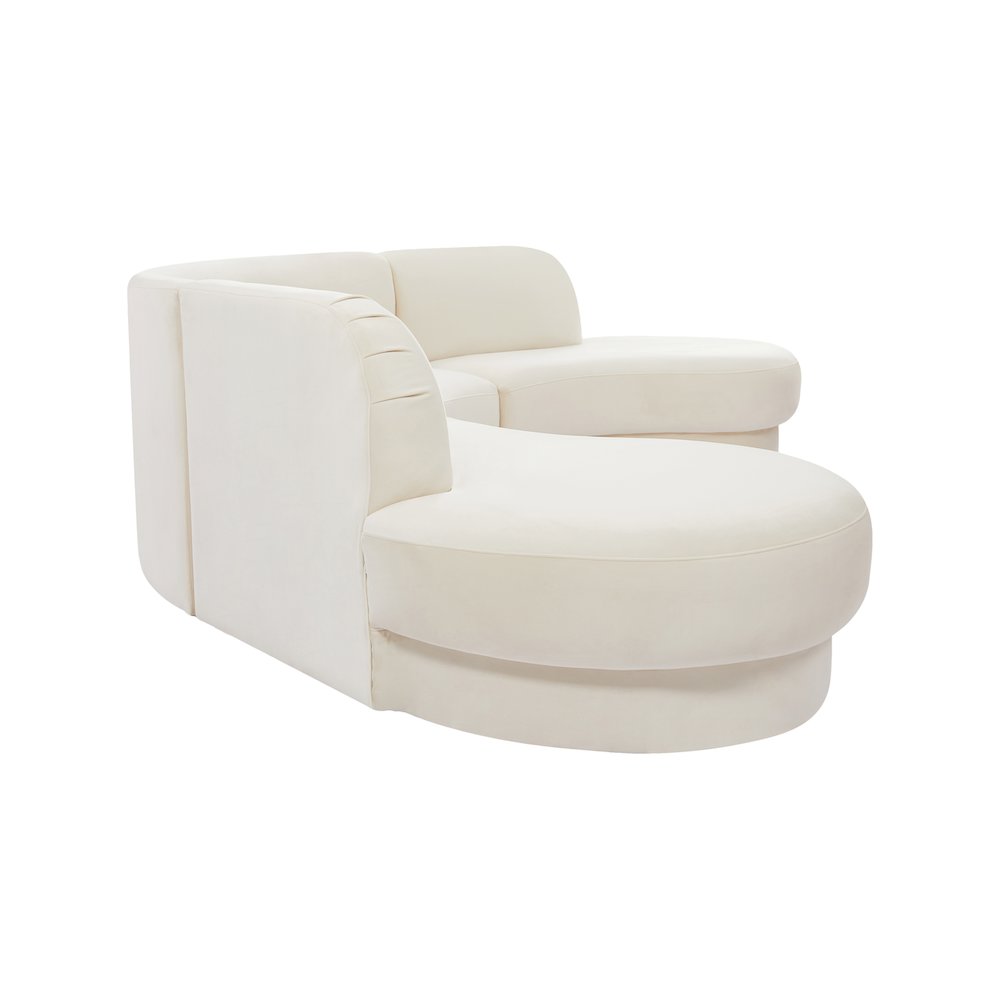 Rosa Cream Velvet 3pc. Sectional. Picture 7