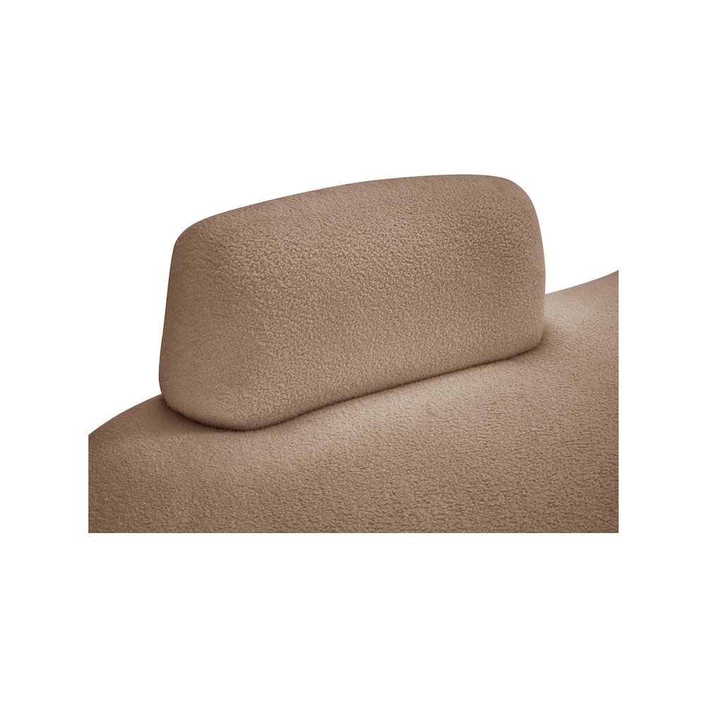 Argyle Beige Teddy Fabric Chaise/Loveseat. Picture 9