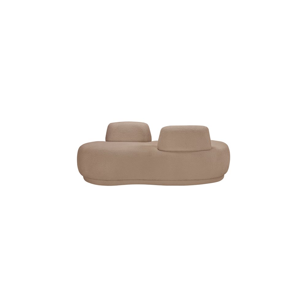 Argyle Beige Teddy Fabric Chaise/Loveseat. Picture 2