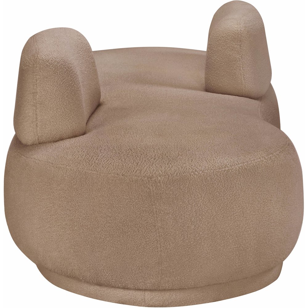 Argyle Beige Teddy Fabric Chaise/Loveseat. Picture 3