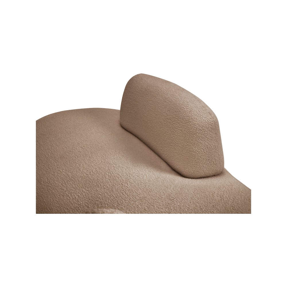 Argyle Beige Teddy Fabric Chaise/Loveseat. Picture 7