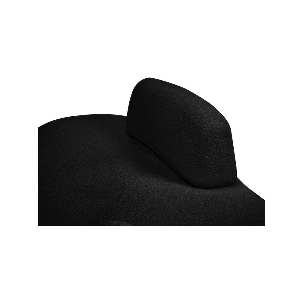 Argyle Black Teddy Fabric Chaise/Loveseat. Picture 7
