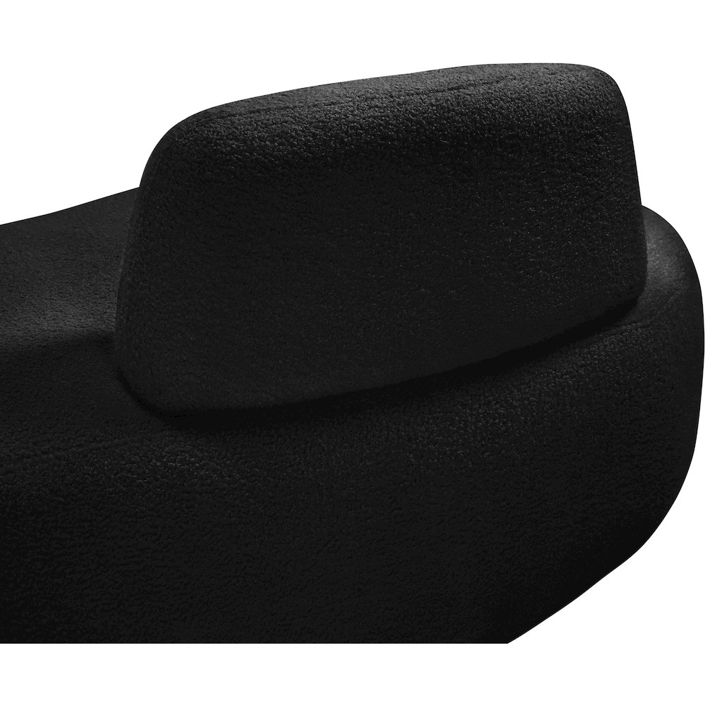 Argyle Black Teddy Fabric Chaise/Loveseat. Picture 8