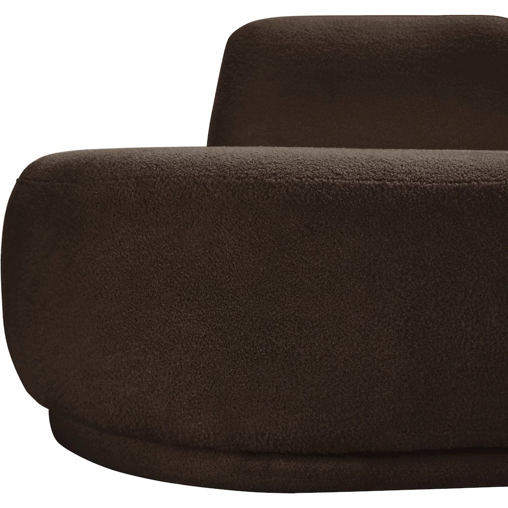 Argyle Brown Teddy Fabric Chaise/Loveseat. Picture 10