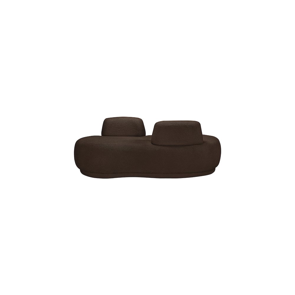 Argyle Brown Teddy Fabric Chaise/Loveseat. Picture 2