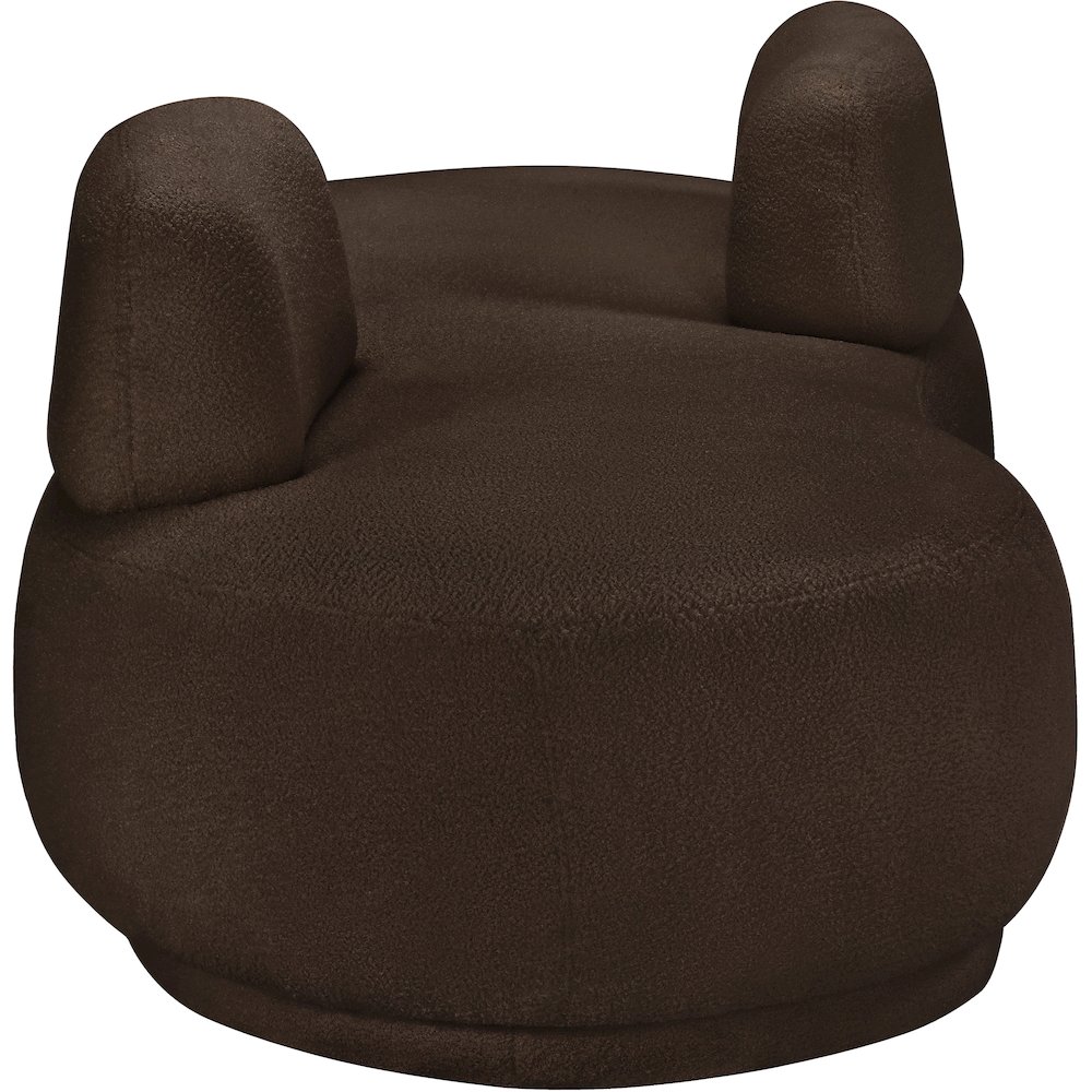 Argyle Brown Teddy Fabric Chaise/Loveseat. Picture 3