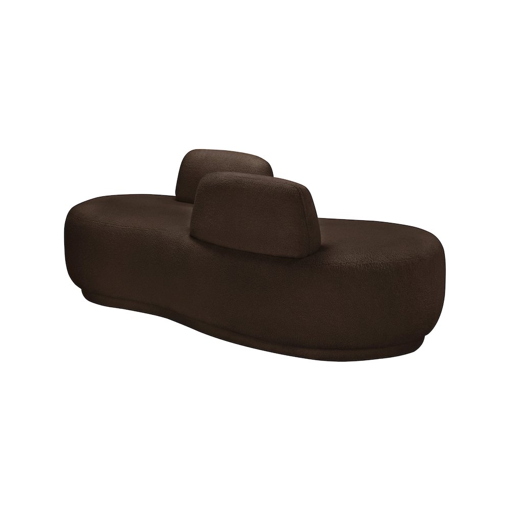 Argyle Brown Teddy Fabric Chaise/Loveseat. Picture 4