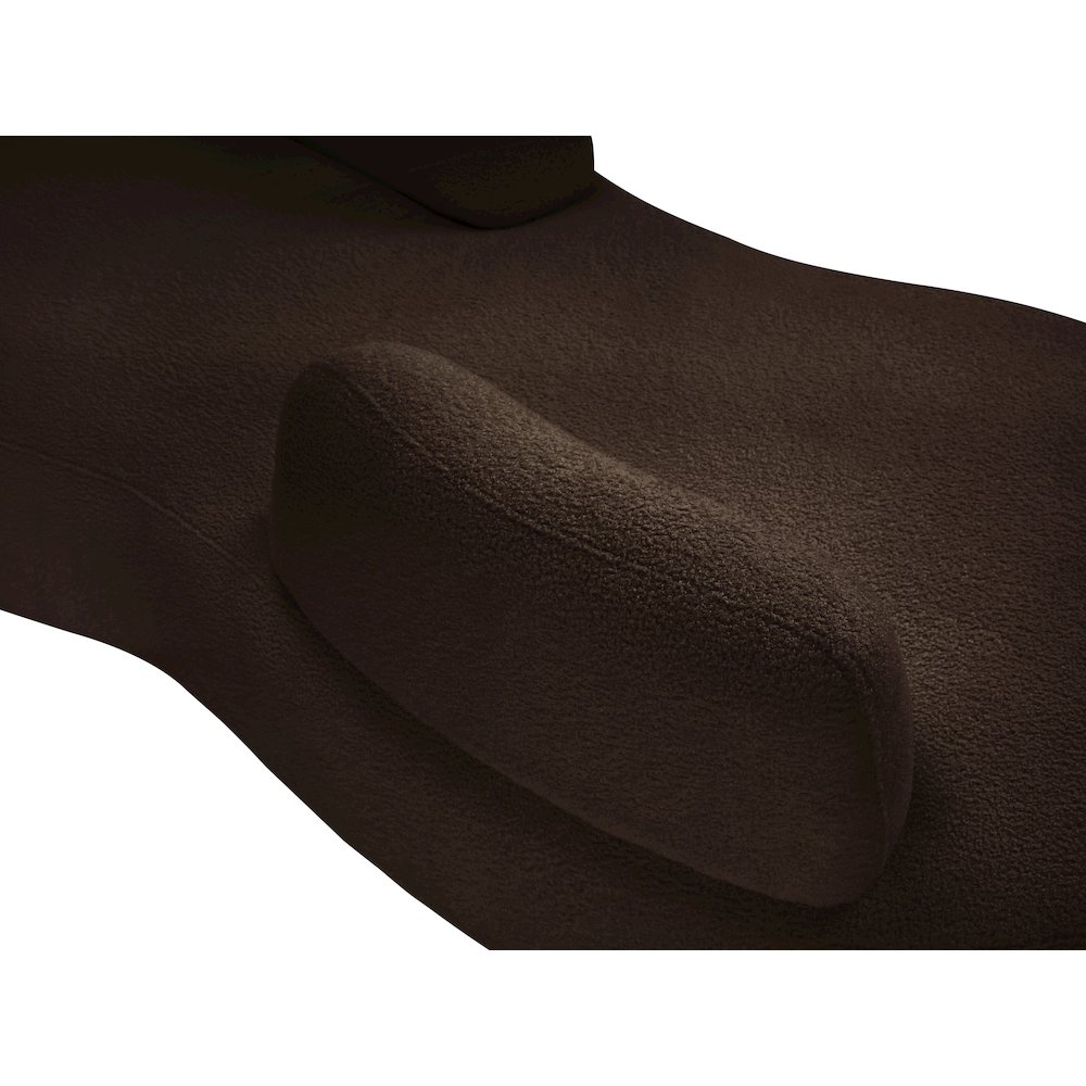 Argyle Brown Teddy Fabric Chaise/Loveseat. Picture 6