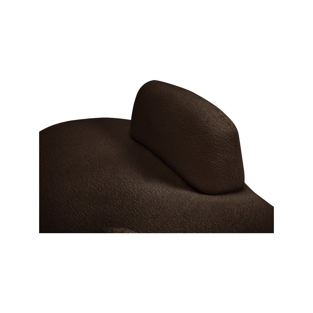 Argyle Brown Teddy Fabric Chaise/Loveseat. Picture 7