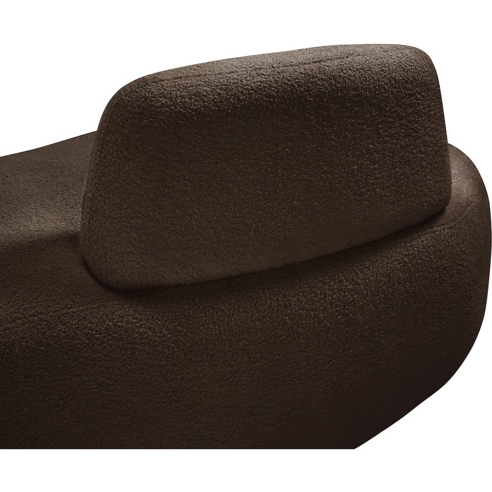 Argyle Brown Teddy Fabric Chaise/Loveseat. Picture 8